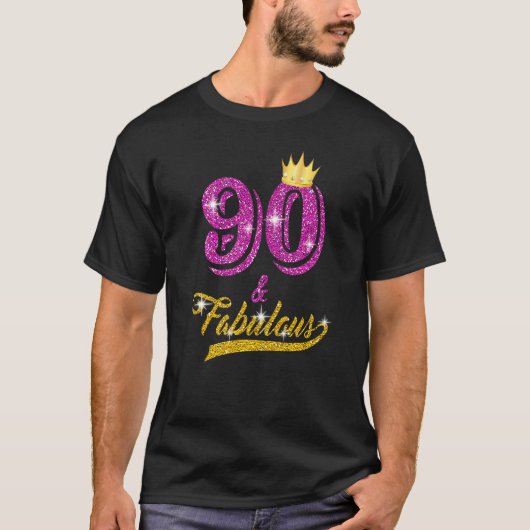 90 & Fabulous Since 1932 90th Birthday 90 Years Ol T-shirt (Voorkant)