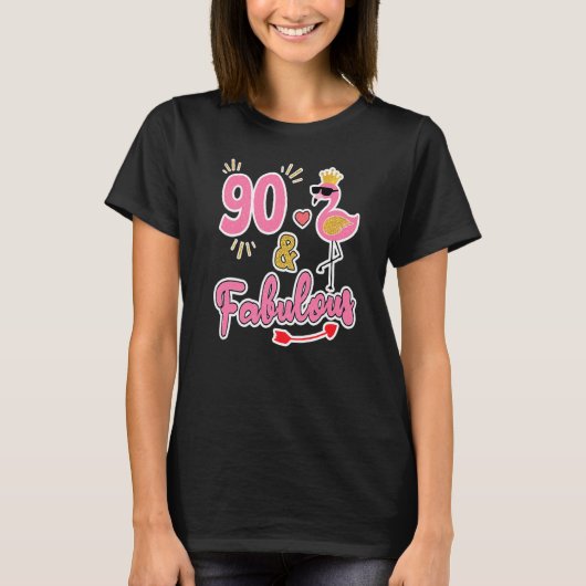 90 & Fabulous Since 1932 90th Birthday 90 Years Ol T-shirt (Voorkant)