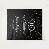 90 & Fabulous verjaardag Photo Booth achtergrond b Wandkleed (Voorkant (horizontaal))