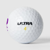 90 FOREVER-ever Fabulous 90th Birthday Purple Flow Golfballen (Logo)
