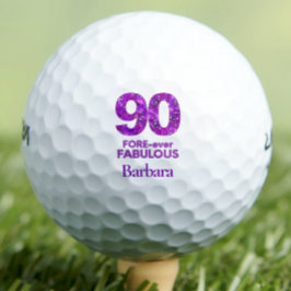 90 FOREVER-ever Fabulous 90th Birthday Purple Flow Golfballen