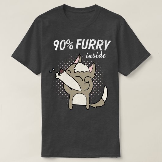90 Fursona Furries Fandom Fursuit T-shirt (Design voorkant)