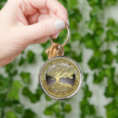 [90] Golden Celtic Tree of Life [3D] Sleutelhanger (Hand)