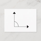 90 graden Rechte hoek Wiskunde Leraar Visitekaartje (Voorkant)