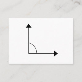 90 graden Rechte hoek Wiskunde Leraar Visitekaartje