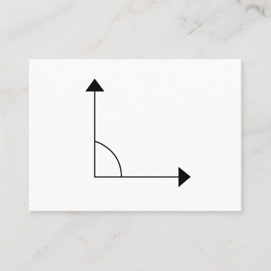 90 graden Rechte hoek Wiskunde Leraar Visitekaartje (Voorkant)