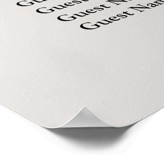 90 Gray Wedding Seating Chart Poster (Hoek)