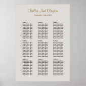 90 Gray Wedding Seating Chart Poster (Voorkant)