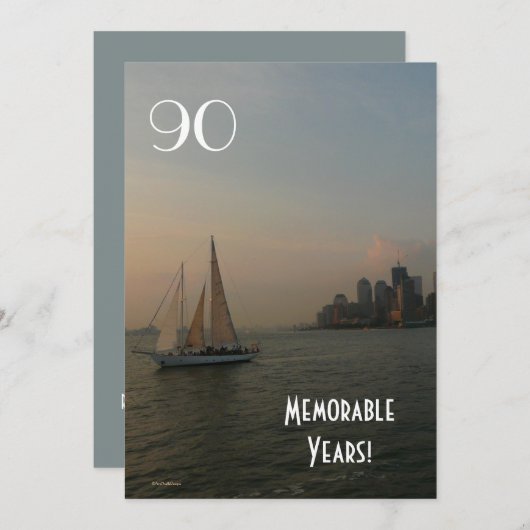 90 Herdenkingsjaar/Gevangendag viering/Zeilboot Kaart (Voorkant / Achterkant)