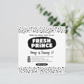 90 Hip Hop Birthday, Fresh Prince Rap Party Kaart (Staand voorkant)