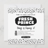 90 Hip Hop Birthday, Fresh Prince Rap Party Kaart (Voorkant)