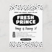 90 Hip Hop Birthday, Fresh Prince Rap Party Uitnodiging Briefkaart (Voorkant)