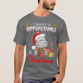 90 Ik wil een hippopotamus voor kerstvakantie hipp T-shirt