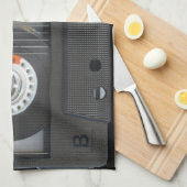 90-inch Emo-Cassettebandje zwart-wit, gemengde tap Theedoek (Quarter Fold)