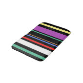 90-inch geïnspireerde multikleurenzwarte, moderne badmat (Gekanteld)