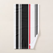 90-inch geïnspireerde zwarte streep met Red Accent Bad Handdoek (Handdoek)