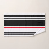 90-inch geïnspireerde zwarte streep met Red Accent Bad Handdoek (Handdoek)