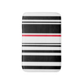 90-inch geïnspireerde zwarte streep met Red Accent Badmat (Voorkant Verticaal)