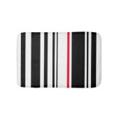 90-inch geïnspireerde zwarte streep met Red Accent Badmat (Voorkant)