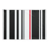 90-inch geïnspireerde zwarte streep met Red Accent Kussensloop (Achterkant-Rechts)