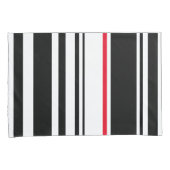 90-inch geïnspireerde zwarte streep met Red Accent Kussensloop (Voorkant-Rechts)