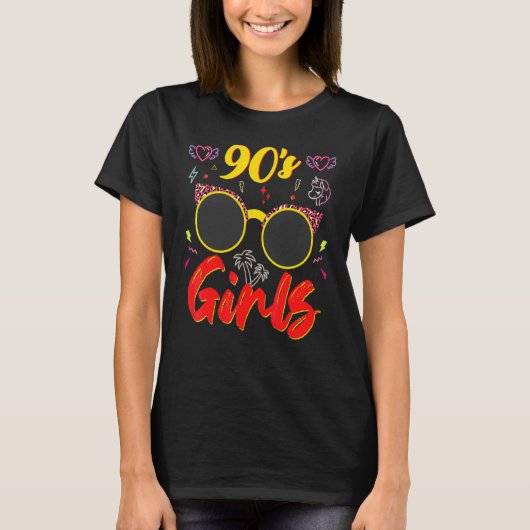 90-inch Girls Retro 90-Mode Leopard Print Sunglass T-shirt (Voorkant)