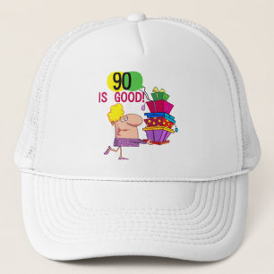 90 is Good Birthday Tshirts and Gifts Trucker Pet