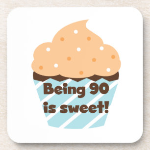 90 is Sweet Birthday T-shirts en cadeautjes Bier Onderzetter