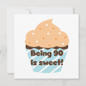 90 is Sweet Birthday T-shirts en cadeautjes Kaart (Voorkant)