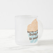 90 is Sweet Birthday T-shirts en cadeautjes Matglas Koffiemok (Voorkant rechts)