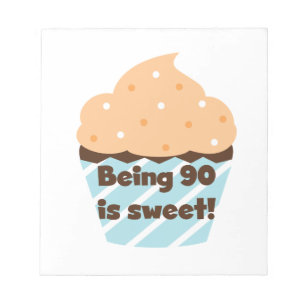 90 is Sweet Birthday T-shirts en cadeautjes Notitieblok