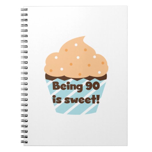 90 is Sweet Birthday T-shirts en cadeautjes Notitieboek (Voorkant)