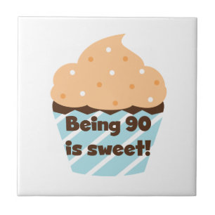 90 is Sweet Birthday T-shirts en cadeautjes Tegeltje
