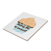 90 is Sweet Birthday T-shirts en cadeautjes Tegeltje (Zijkant)