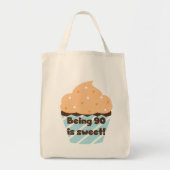 90 is Sweet Birthday T-shirts en cadeautjes Tote Bag (Voorkant)