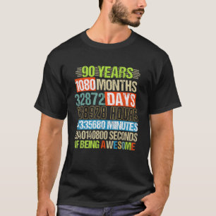 90 jaar 1080 maanden Geweldige 90e verjaardag C T-shirt