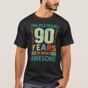 90 jaar 1080 maanden Geweldige 90e verjaardag T-shirt