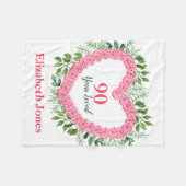 90 jaar achtergebleven 90e jaargang fleece deken (Voorkant (Horizontaal))