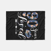 90 jaar achtergelaten bloem Moederdag 1932 90th Fleece Deken (Voorkant (Horizontaal))