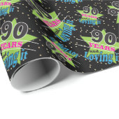 90 jaar en het liefhebben | 90e verjaardag cadeaupapier (Rol Hoek)