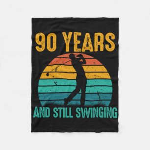 90 jaar en nog steeds swingende grappige golf 90e fleece deken