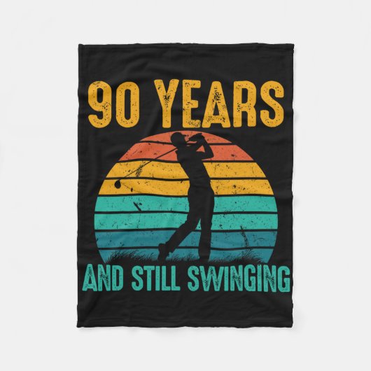 90 jaar en nog steeds swingende grappige golf 90e fleece deken (Voorkant)