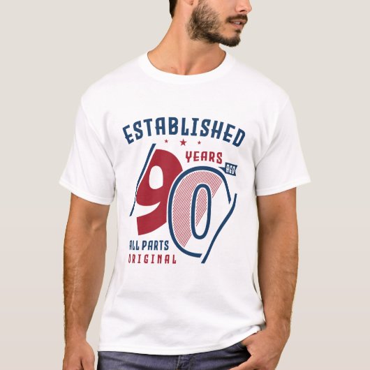 90 jaar geleden opgericht | Vogeldag-cadeauidee T-shirt (Voorkant)
