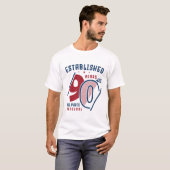 90 jaar geleden opgericht | Vogeldag-cadeauidee T-shirt (Voorkant volledig)
