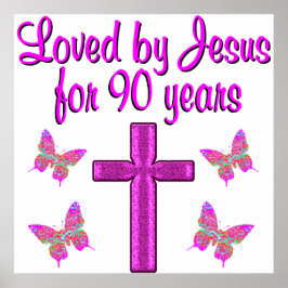 90 JAAR GELIEFD DOOR JEZUS POSTER