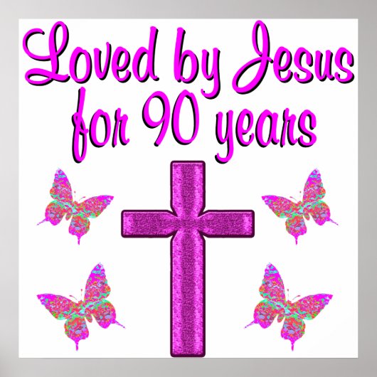 90 JAAR GELIEFD DOOR JEZUS POSTER (Voorkant)