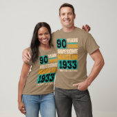 90 Jaar geweldig sinds 1933 Limit editie T-shirt (Unisex)