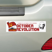 90 JAAR OKTOBERREVOLUTIE BUMPERSTICKER (Op auto)