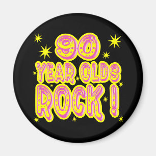 90 jaar Olds Rock! (Roze) Magnet