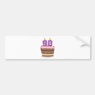 90 jaar op de Birthday Cake Bumpersticker